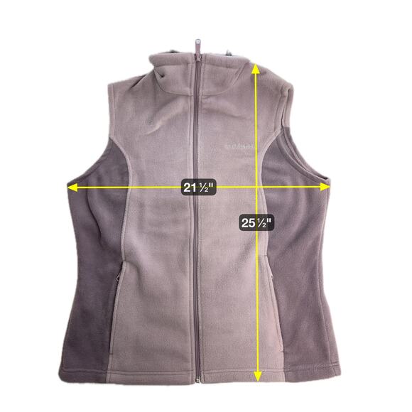 NWD Columbia Benton Springs Purple Fleece Vest Full Zip Mock Neck Womens Large L - Picture 11 of 12
